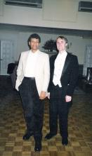 composer H. Leslie Adams (left) with choral conductor James John composer H. Leslie Adams (left) with choral conductor James John