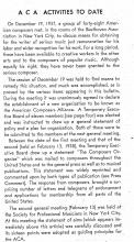 ACA Bulletin excerpt, 1938 ACA Bulletin excerpt, 1938