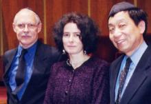 Music in Exile concert curators Marshall Taylor, Dr. Marion Kant, and Dr. Samuel Hsu