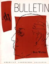 Ben Weber cover of ACA Bulletin magazine, Vol. 5.2 (1955)